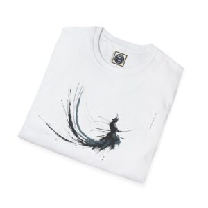Artistic Samurai Brushstroke Unisex Softstyle T-Shirt - Trendy Graphic Tee, Everyday Wear, Art Lovers Gift, Comfortable Style