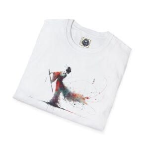 Artistic Geisha Samurai T-Shirt - Softstyle Tee for Art Lovers, Casual Wear, Gift for Creatives, Unique Art Apparel