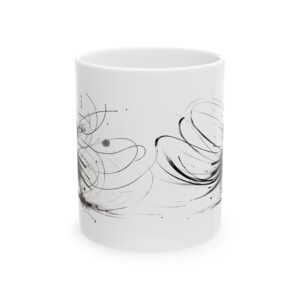 Artistic Ceramic Mug, Samurai Art 11oz
