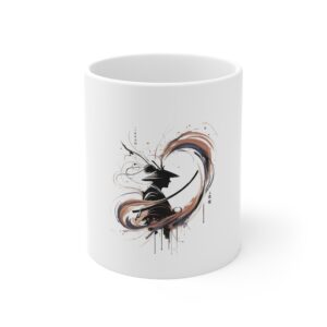 Artistic Zen Mug, Perfect for Tea Lovers, Gift for Him or Her, Meditation Mug, Unique Coffee Cup for Home or Office