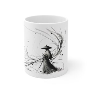 Artistic Zen Mug, Custom Tea Cup, Japanese Inspired Gift, Minimalist Drinkware, Coffee Lover Present